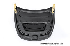 Tesla Model Y Performance AWD Long Range RWD Standard 2020 2021 2022 2023 2024 2025 with Aftermarket Parts - V6 Hood Carbon Fiber / FRP from CMST Tuning