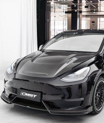 Tesla Model Y Performance AWD Long Range RWD Standard 2020 2021 2022 2023 2024 2025 with Aftermarket Parts - V6 Hood Carbon Fiber / FRP from CMST Tuning