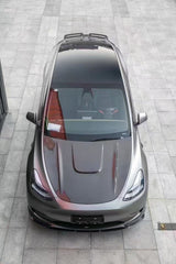 Tesla Model Y Performance AWD Long Range RWD Standard 2020-ON with Aftermarket Parts - V3 Style Front Lip Splitter Carbon Fiber / FRP from CMST Tuning