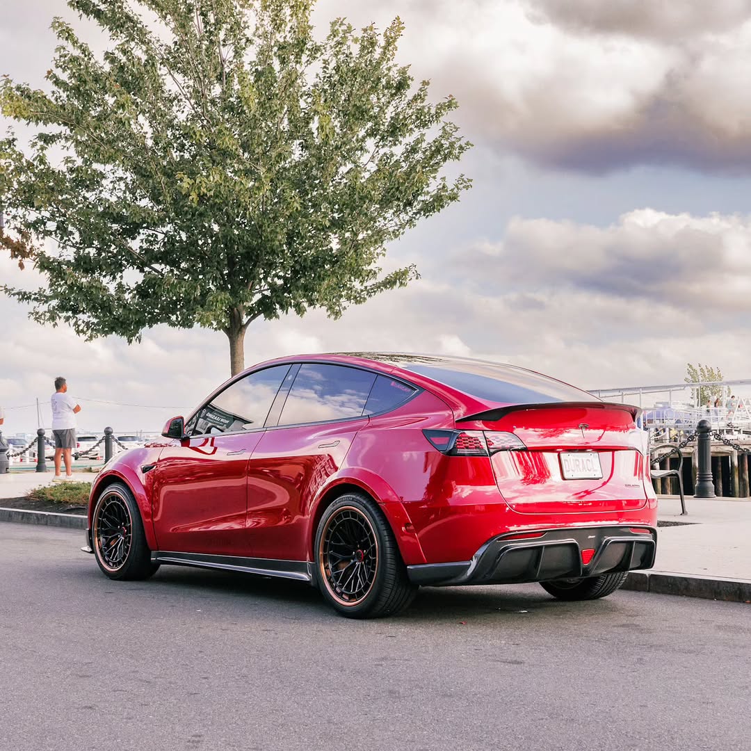 Tesla Model Y Performance AWD Long Range RWD Standard 2020 2021 2022 2023 2024 with Aftermarket Parts - V2 Rear Diffuser Carbon Fiber / FRP from CMST Tuning