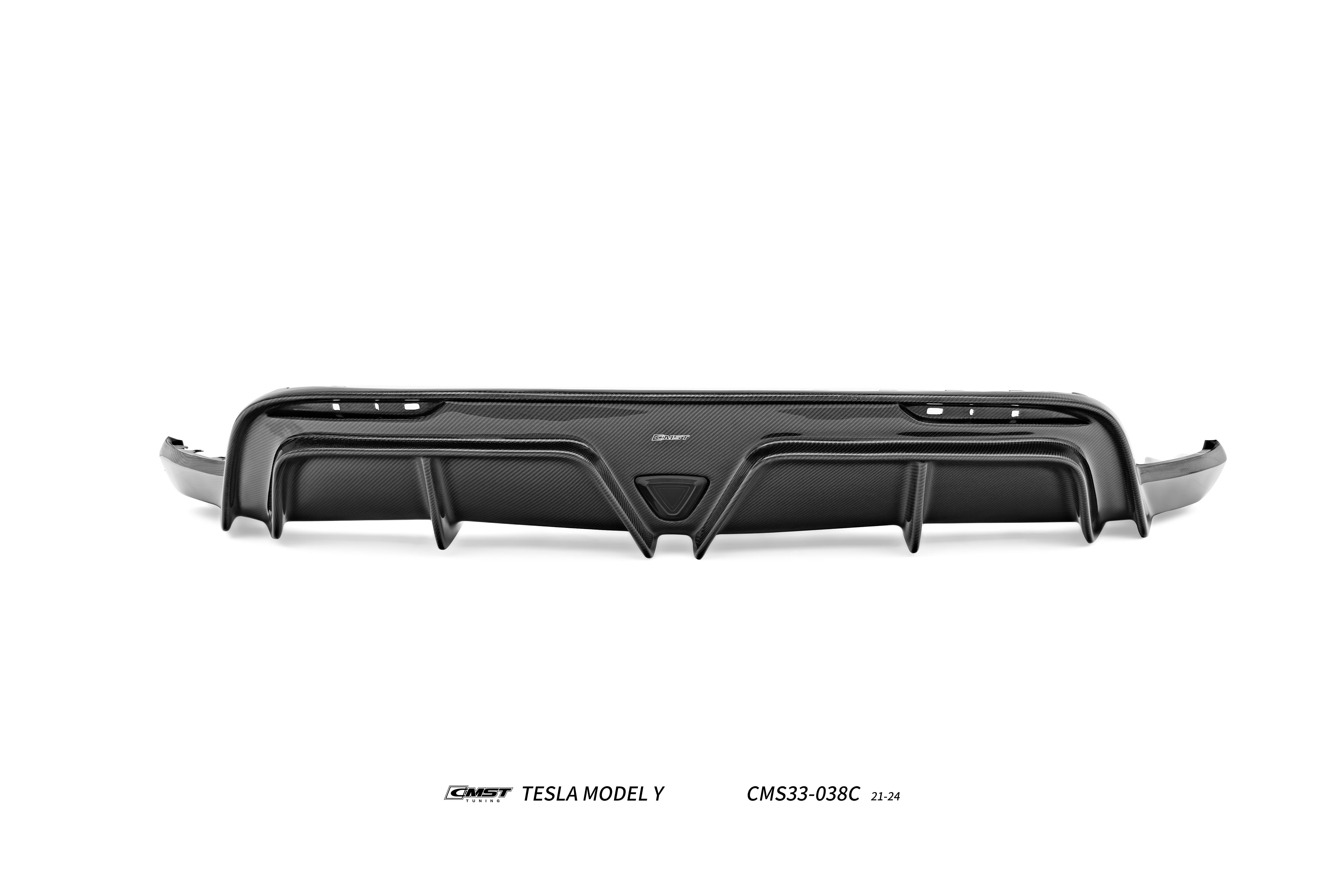 Tesla Model Y Performance AWD Long Range RWD Standard 2020 2021 2022 2023 2024 with Aftermarket Parts - V2 Rear Diffuser Carbon Fiber / FRP from CMST Tuning