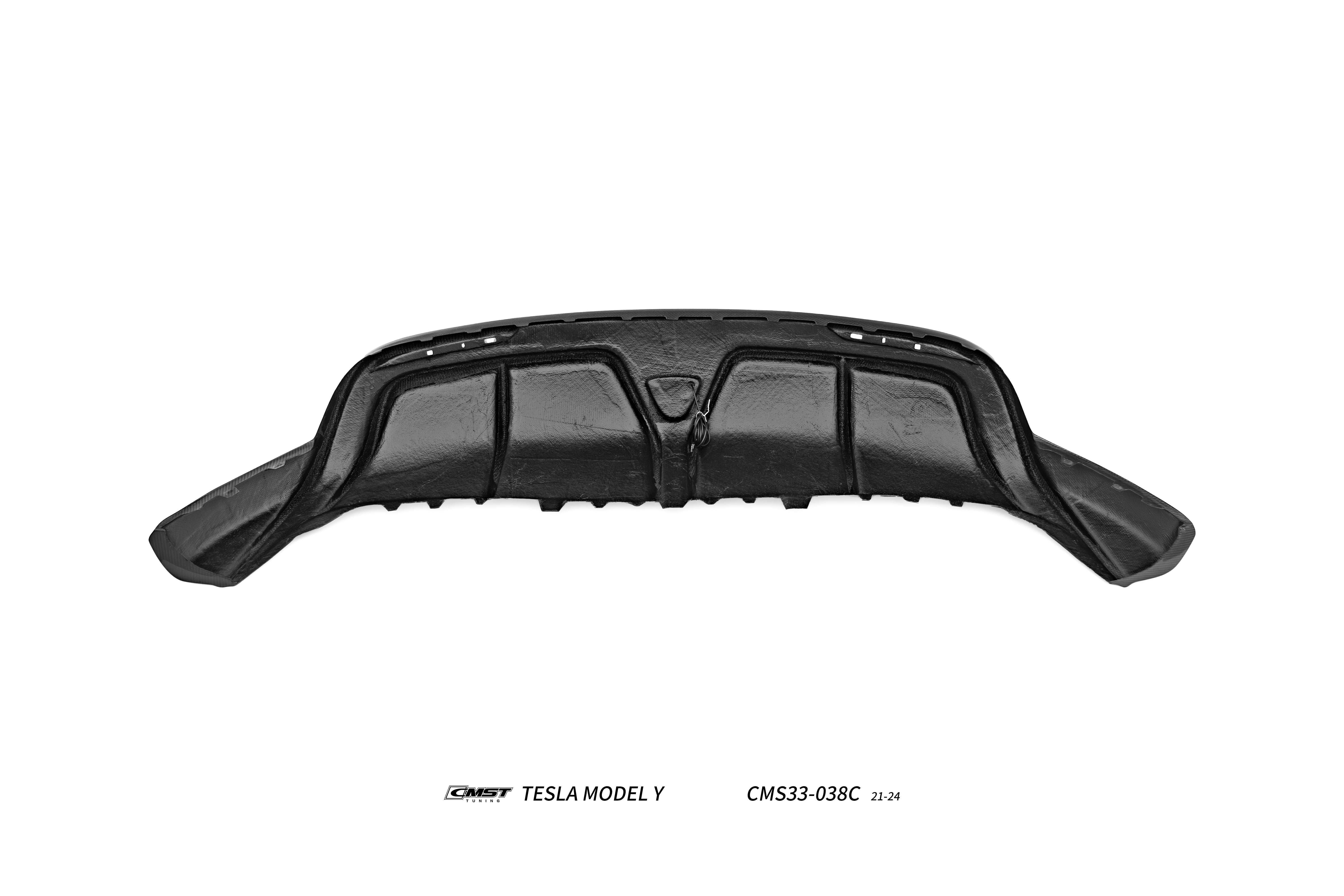 Tesla Model Y Performance AWD Long Range RWD Standard 2020 2021 2022 2023 2024 with Aftermarket Parts - V2 Rear Diffuser Carbon Fiber / FRP from CMST Tuning