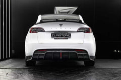 Tesla Model Y Performance AWD Long Range RWD Standard 2020-ON with Aftermarket Parts - V5 Style Rear Diffuser Carbon Fiber / FRP from CMST Tuning