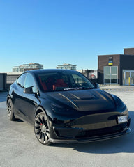 Tesla Model Y Performance AWD Long Range RWD Standard 2020 2021 2022 2023 2024 with Aftermarket Parts - V1 Hood Bonnet Carbon Fiber / FRP from CMST Tuning