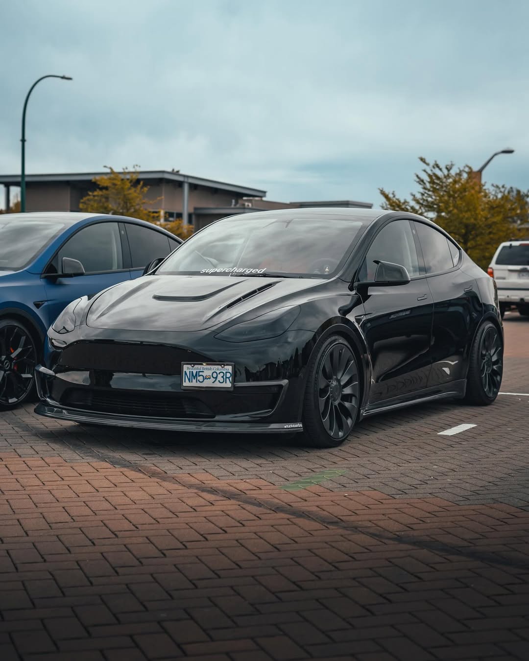 Tesla Model Y Performance AWD Long Range RWD Standard 2020 2021 2022 2023 2024 with Aftermarket Parts - V1 Hood Bonnet Carbon Fiber / FRP from CMST Tuning
