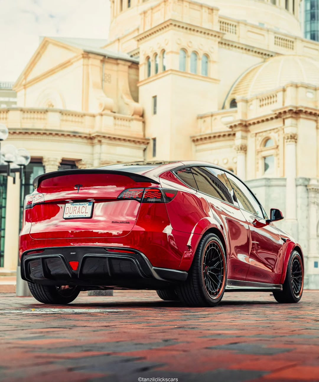 Tesla Model Y Performance AWD Long Range RWD Standard 2020 2021 2022 2023 2024 with Aftermarket Parts - Widebody Wheel Arches Carbon Fiber / FRP from CMST Tuning