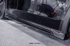 Tesla Model Y Performance AWD Long Range RWD Standard 2020-ON with Aftermarket Parts - V2 Style Side Skirts Carbon Fiber / FRP from CMST Tuning