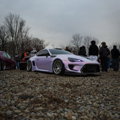 Toyota GT86 86 TRD GT SE Base ZN6 2017 2018 2019 2020 & Scion FR-S FRS ZN6 2013 2014 2015 2016 & BRZ TS Limited Premium ZN6 2013 2014 2015 2016 2017 2018 2019 2020 (compatible with ROBOT widebody kit) with Aftermarket Parts - Front Fenders Replacement & Rear Quarter Fender Flares & Side Skirts Carbon Fiber / FRP from Robot Craftsman
