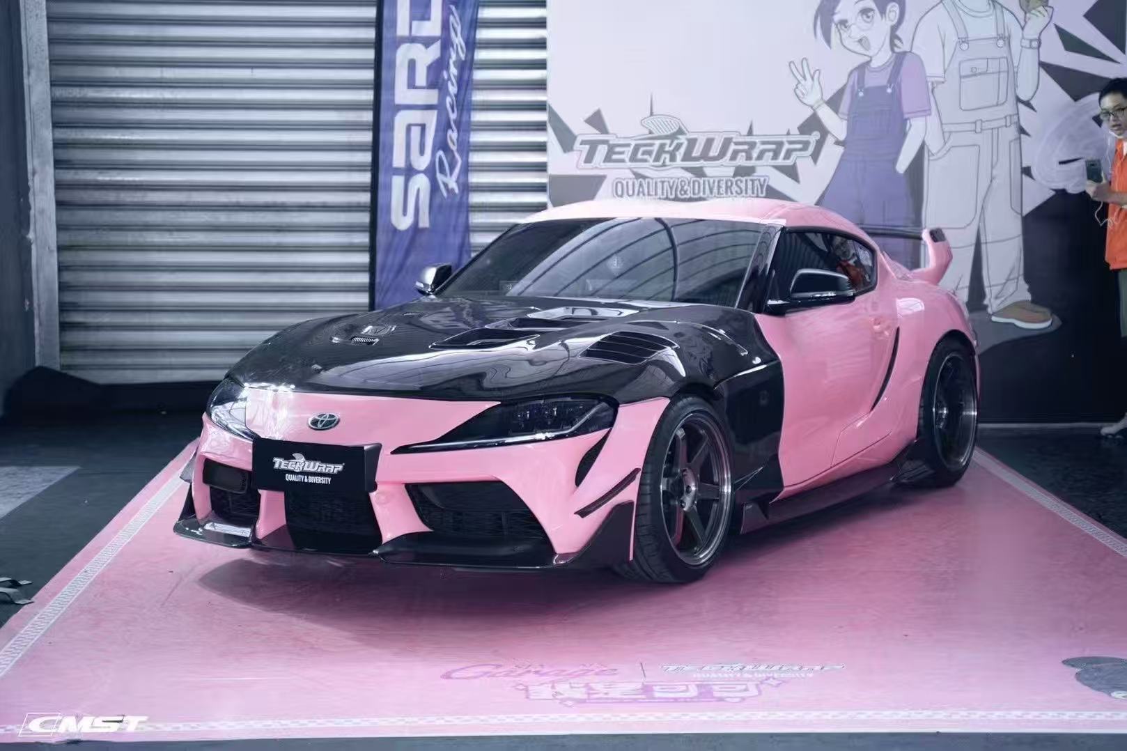 Toyota Supra MK5 A90 A91 3.0 2.0 2020 2021 2022 2023 2024 with Aftermarket Parts - Side Skirts Carbon Fiber / FRP from CMST Tuning