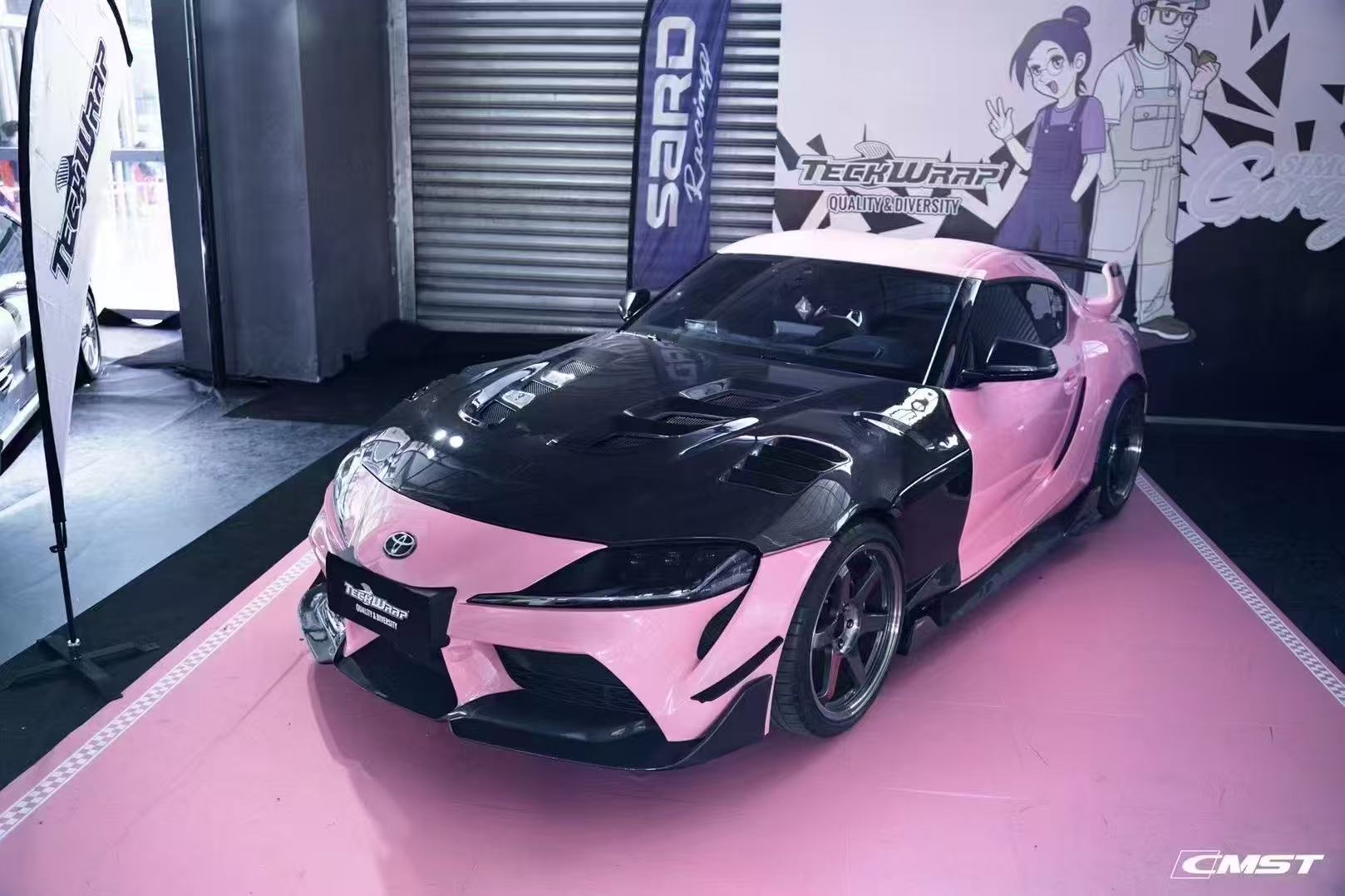 Toyota Supra MK5 A90 A91 3.0 2.0 2020 2021 2022 2023 2024 with Aftermarket Parts - Side Skirts Carbon Fiber / FRP from CMST Tuning