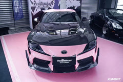 Toyota Supra MK5 A90 A91 3.0 2.0 2020 2021 2022 2023 2024 with Aftermarket Parts - Front Lip Splitter Carbon Fiber / FRP from CMST Tuning
