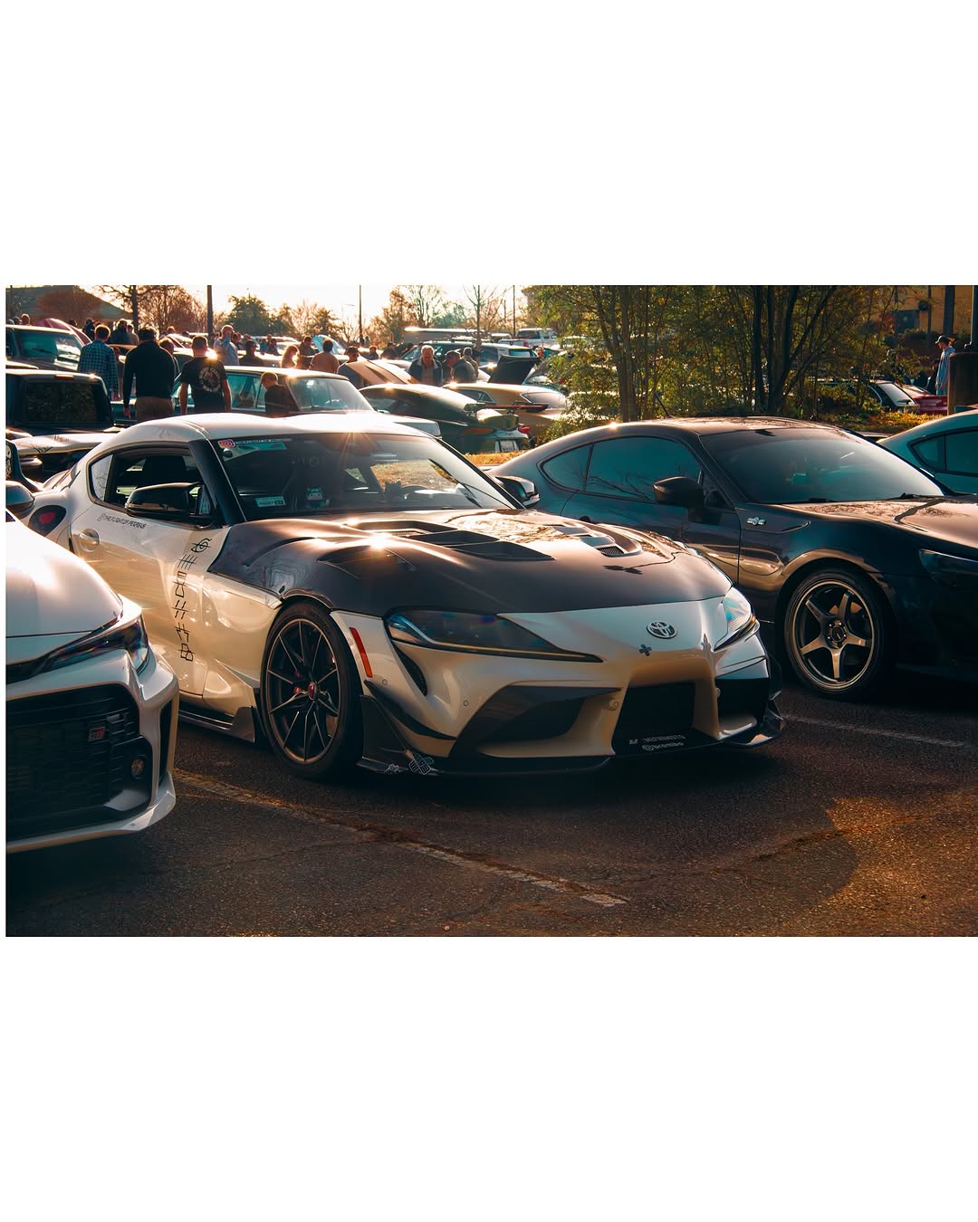 Toyota Supra MK5 A90 A91 3.0 2.0 2020 2021 2022 2023 2024 with Aftermarket Parts - V1 Vented Hood Bonnet Carbon Fiber / FRP from CMST Tuning