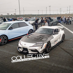 Toyota Supra MK5 A90 A91 3.0 2.0 2020 2021 2022 2023 2024 with Aftermarket Parts - V1 Vented Hood Bonnet Carbon Fiber / FRP from CMST Tuning