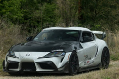 Toyota Supra MK5 A90 A91 3.0 2.0 2020 2021 2022 2023 2024 with Aftermarket Parts - V1 Vented Hood Bonnet Carbon Fiber / FRP from CMST Tuning