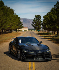 Toyota Supra MK5 A90 A91 3.0 2.0 2020 2021 2022 2023 2024 with Aftermarket Parts - V1 Vented Hood Bonnet Carbon Fiber / FRP from CMST Tuning