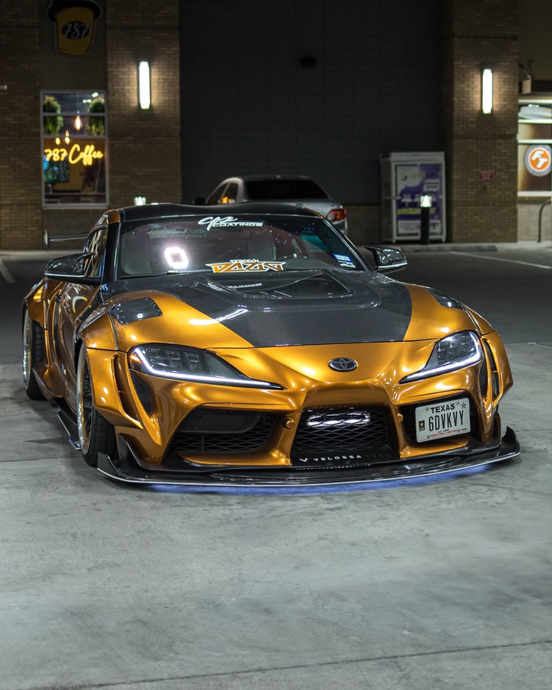 Toyota Supra MK5 A90 A91 3.0 2.0 2020 2021 2022 2023 2024 with Aftermarket Parts - V2 Tempered Glass Clearview Hood Bonnet Carbon Fiber / FRP from CMST Tuning
