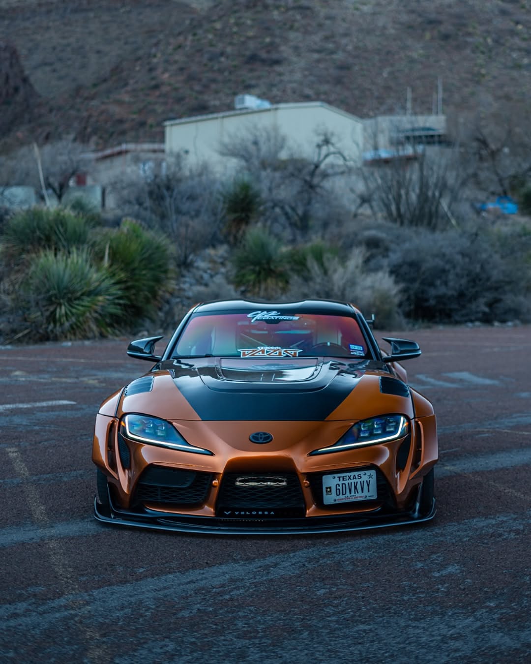 Toyota Supra MK5 A90 A91 3.0 2.0 2020 2021 2022 2023 2024 with Aftermarket Parts - V2 Tempered Glass Clearview Hood Bonnet Carbon Fiber / FRP from CMST Tuning