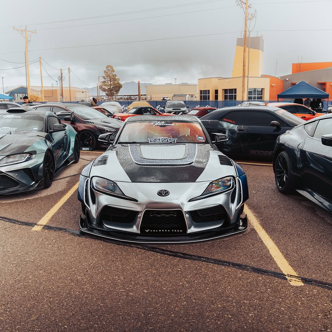 Toyota Supra MK5 A90 A91 3.0 2.0 2020 2021 2022 2023 2024 with Aftermarket Parts - V2 Tempered Glass Clearview Hood Bonnet Carbon Fiber / FRP from CMST Tuning