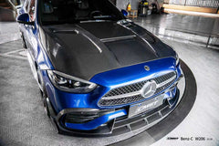 Mercedes Benz C-Class C43 AMG C300 (with sport-package bumper) W206 S206 2021-ON with Aftermarket Parts - Upper Valences Carbon Fiber / FRP from CMST Tuning