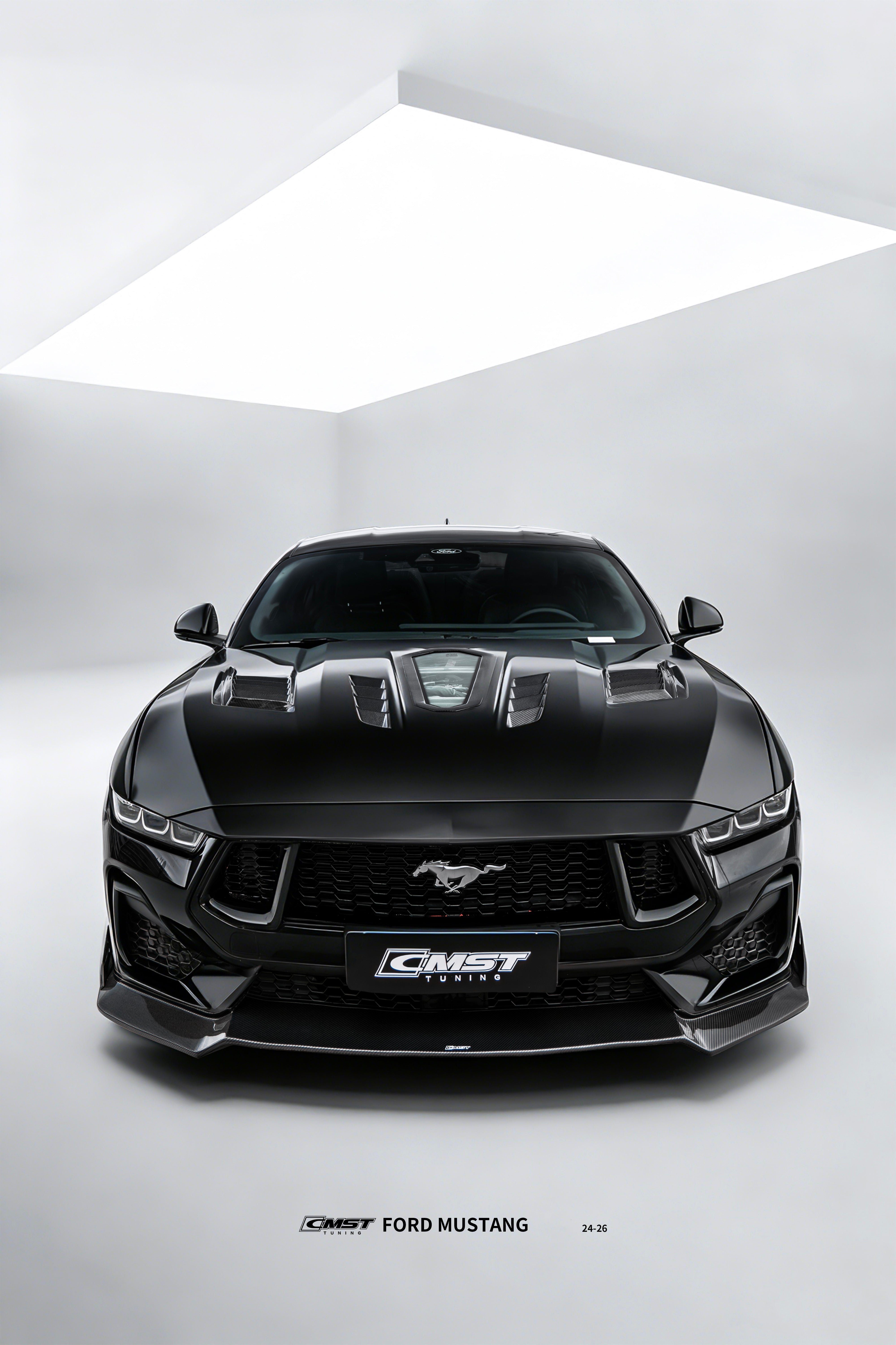Ford Mustang S650 GT 2024-ON with Aftermarket Parts - V1 Front Lip Carbon Fiber / FRP from CMST Tuning