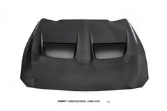 Ford Mustang S650 2.3 Ecoboost 5.0 GT Dark Horse 2024-ON with Aftermarket Parts - V1 GTD Style Hood Carbon Fiber / FRP from CMST Tuning