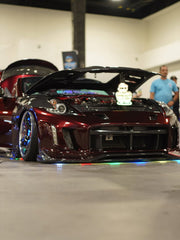 Nissan 370Z Nismo Sport Touring Base Fairlady Z Z34 2009 2010 2011 2012 2013 2014 2015 2016 2017 2018 2019 2020 with Aftermarket Parts - V1 Glass Clearview Hood Bonnet Carbon Fiber / FRP from CMST Tuning
