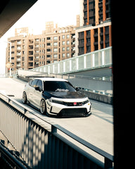 Honda Civic Type-R FL5 2023 2024 with Aftermarket Parts - V1 Hood Bonnet Carbon Fiber from CMST Tuning