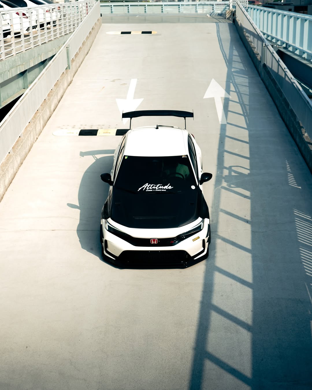 Honda Civic Type-R FL5 2023 2024 with Aftermarket Parts - V1 Hood Bonnet Carbon Fiber from CMST Tuning