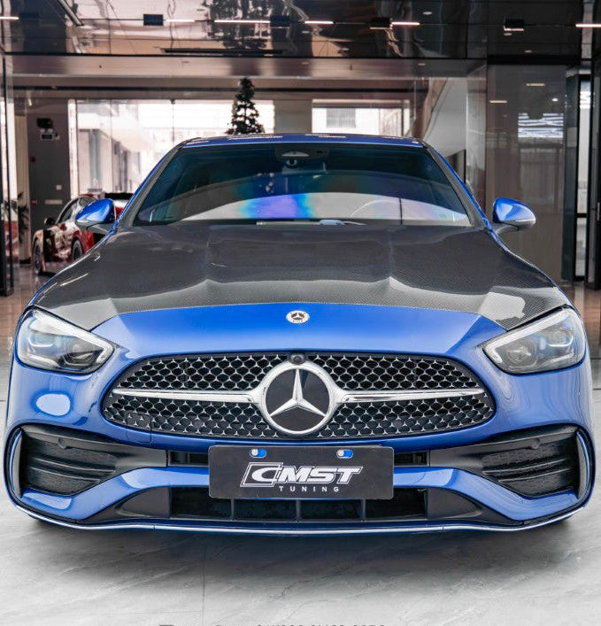 Mercedes Benz C-Class C63S C63 C43 AMG C300 W206 S206 2021-ON with Aftermarket Parts - V1 Hood Carbon Fiber / FRP from CMST Tuning