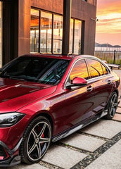 Mercedes Benz C-Class C63 C43 AMG C300 (with sport-package bumper) W206 S206 2021-ON with Aftermarket Parts - Side Skirts Carbon Fiber / FRP from CMST Tuning
