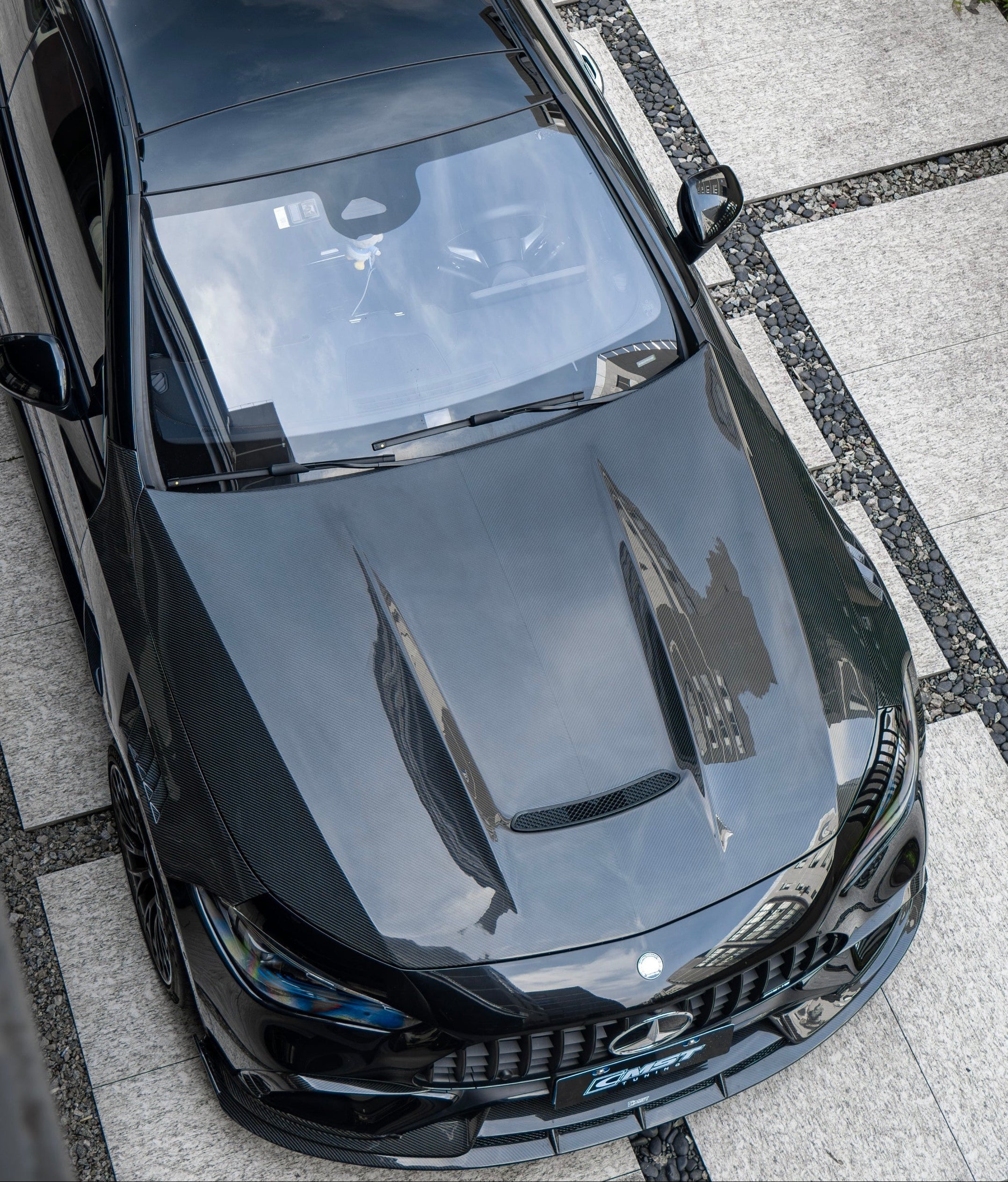 Mercedes Benz CLE-Class AMG CLE 53 / 450 / 300 C236 A236 2024-ON with Aftermarket Parts - V1 Hood Dry Pre-preg Carbon Fiber / FRP from CMST Tuning