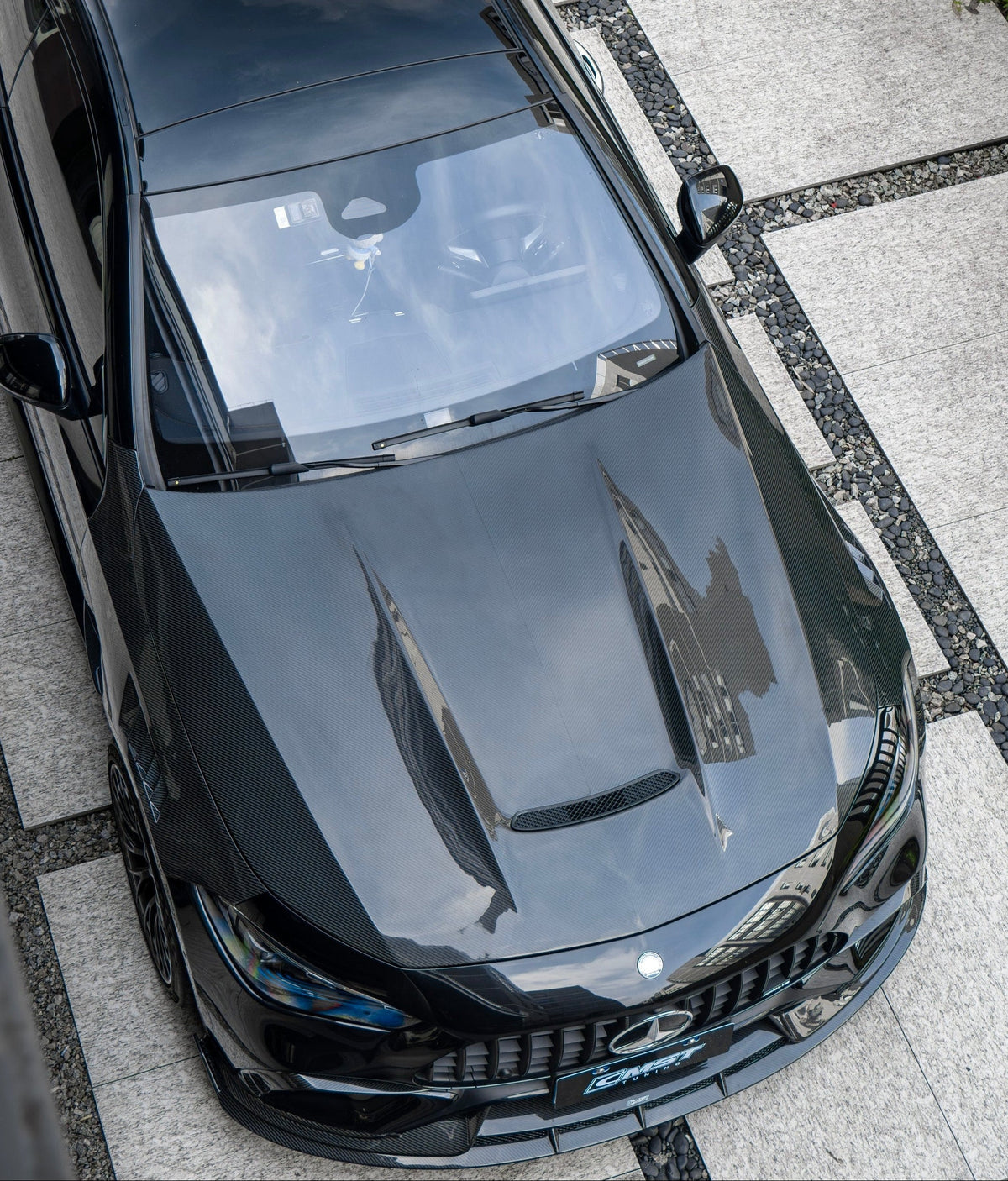Mercedes Benz CLE-Class AMG CLE 53 / 450 / 300 C236 A236 2024-ON with Aftermarket Parts - V1 Hood Dry Pre-preg Carbon Fiber / FRP from CMST Tuning