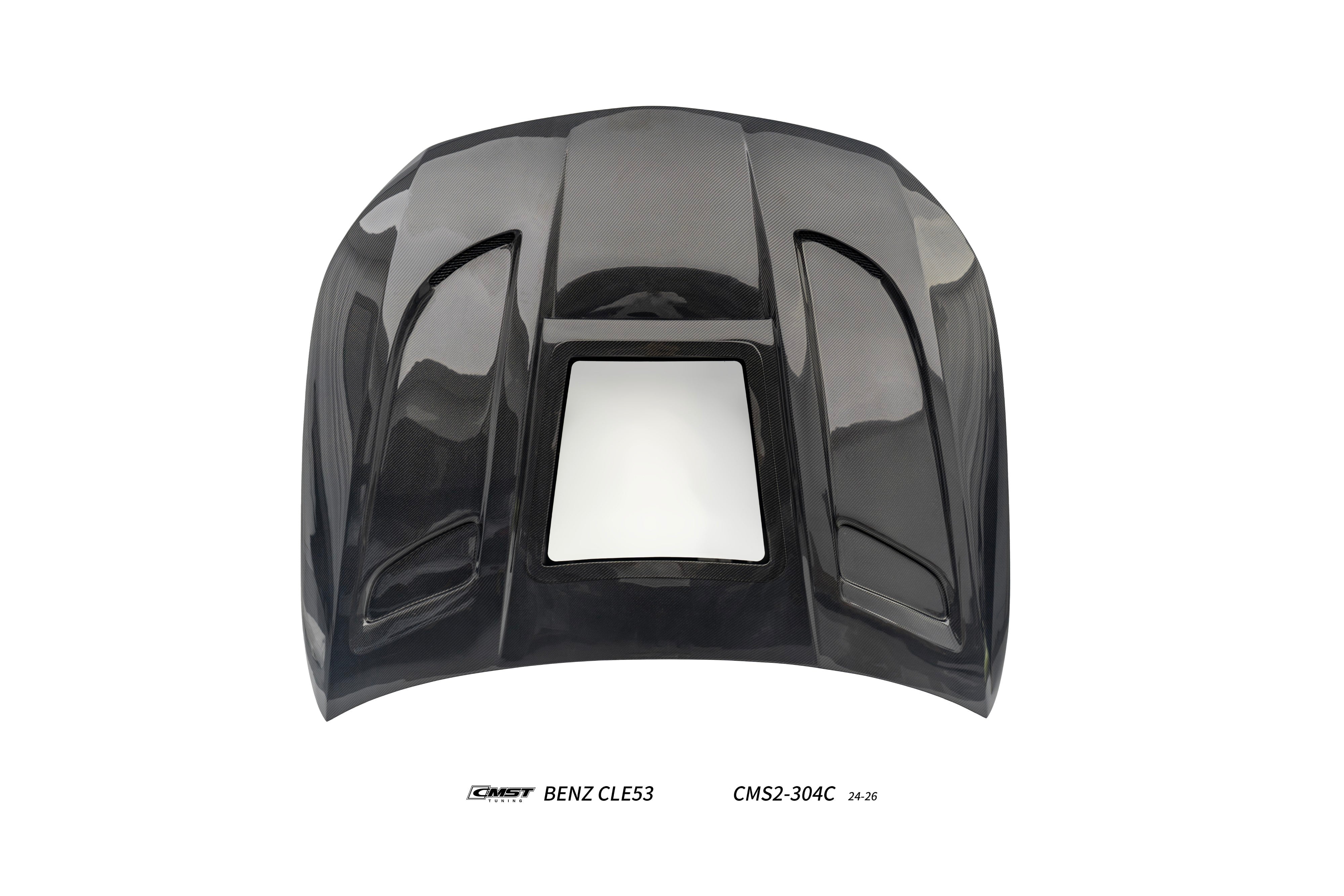Mercedes Benz CLE-Class AMG CLE 53 / 450 / 300 C236 A236 2024-ON with Aftermarket Parts - Tempered Glass Clearview V2 Hood Carbon Fiber / FRP from CMST Tuning