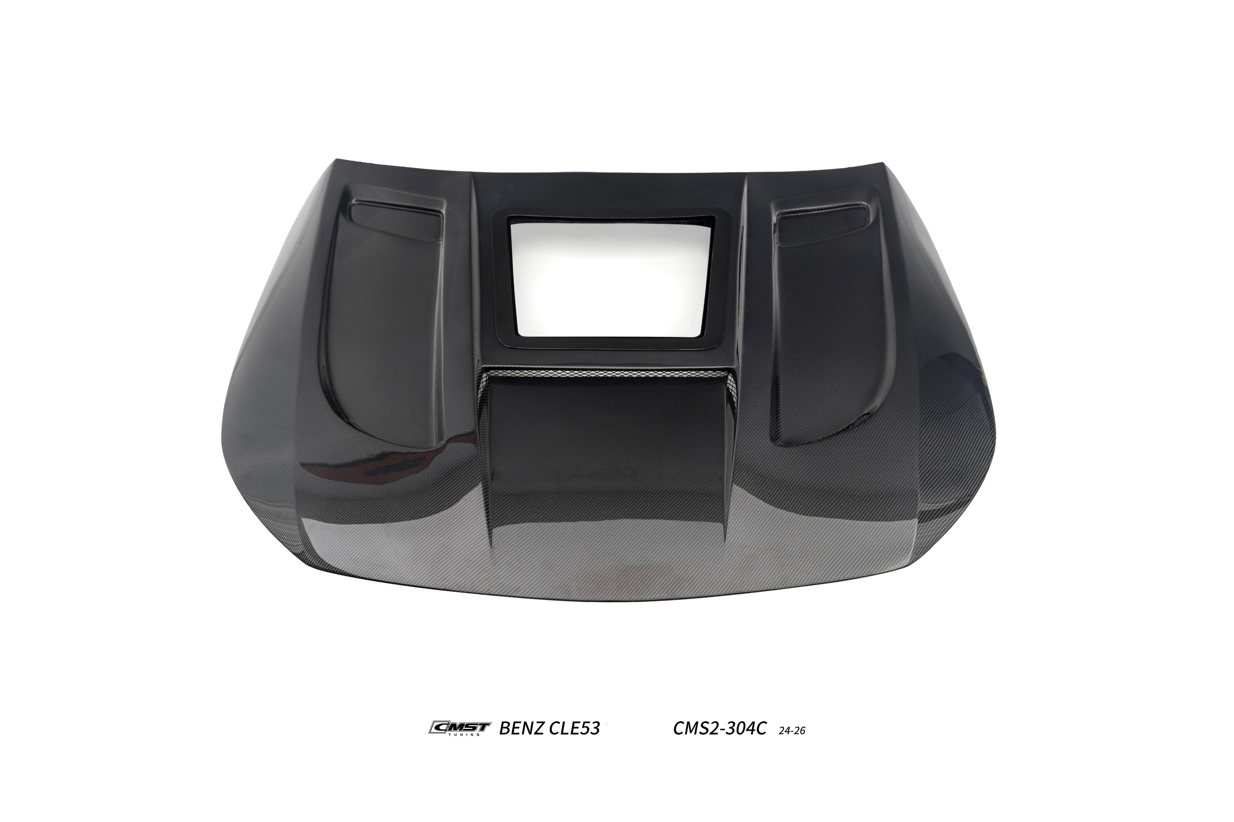 Mercedes Benz CLE-Class AMG CLE 53 / 450 / 300 C236 A236 2024-ON with Aftermarket Parts - Tempered Glass Clearview V2 Hood Carbon Fiber / FRP from CMST Tuning
