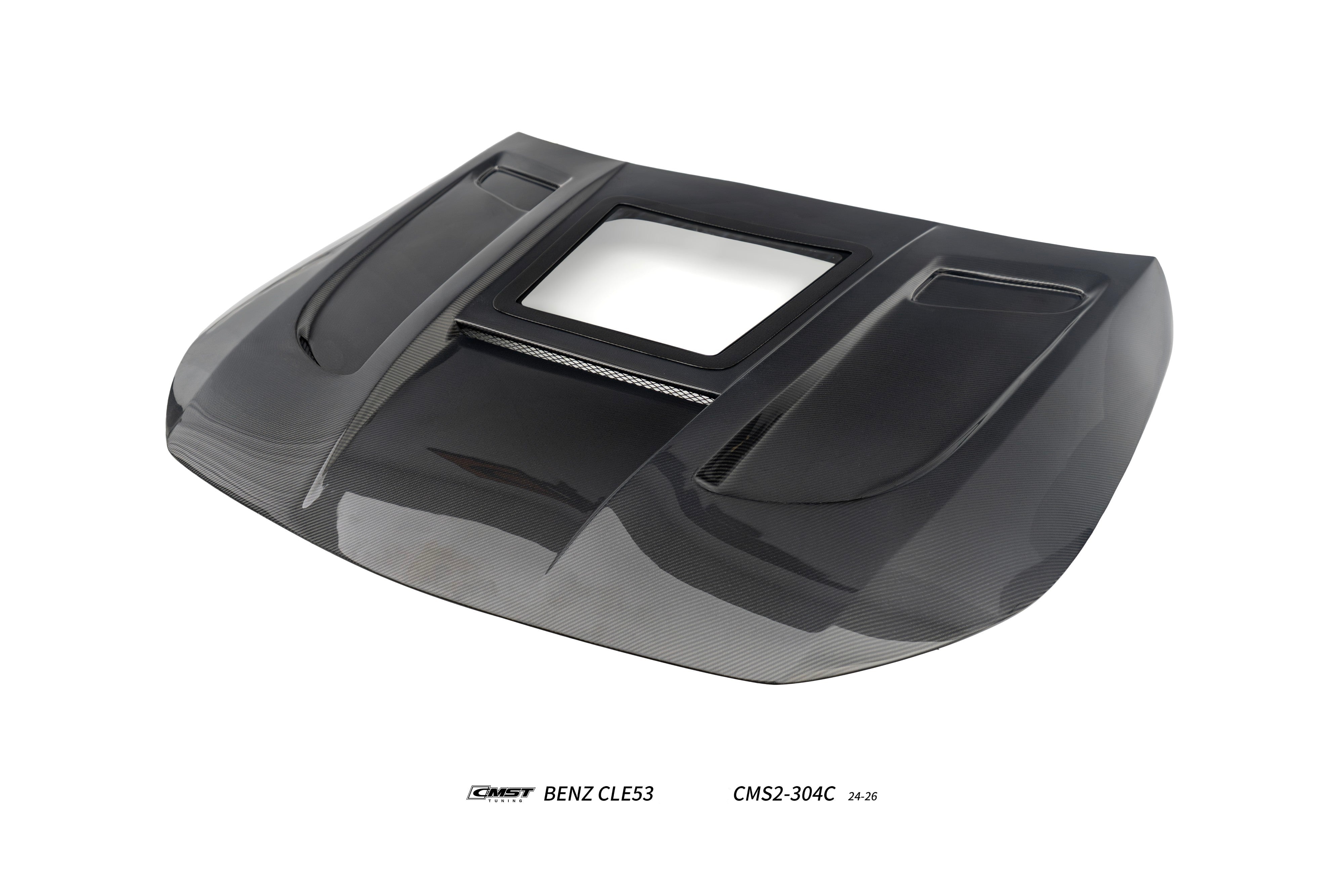 Mercedes Benz CLE-Class AMG CLE 53 / 450 / 300 C236 A236 2024-ON with Aftermarket Parts - Tempered Glass Clearview V2 Hood Carbon Fiber / FRP from CMST Tuning