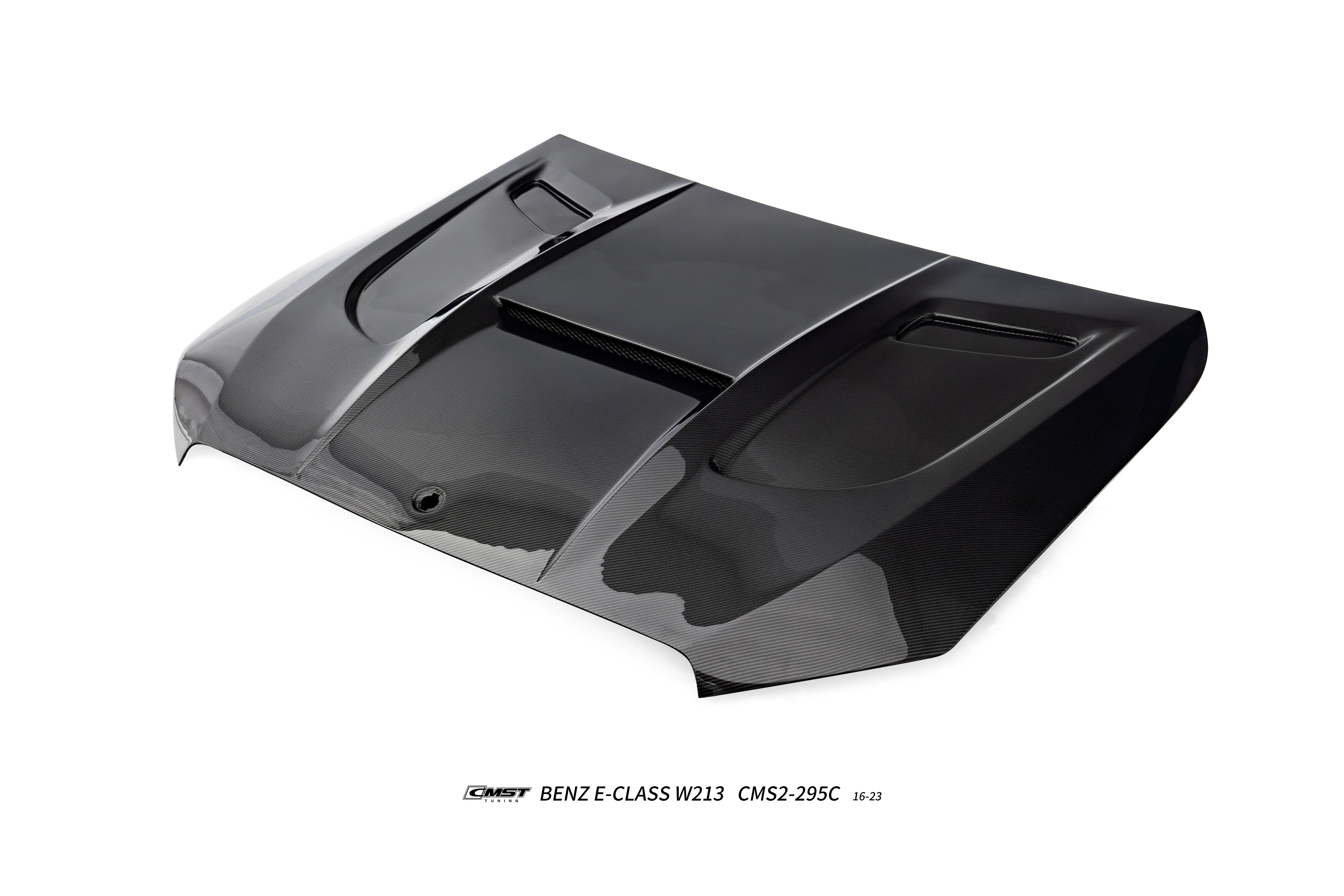 Mercedes Benz E-Class E63S E63 E53 E43 AMG E550 E450 E400 E350 E300 W213 2017 2018 2019 2020 2021 2022 2023 with Aftermarket Parts - V1 Hood Carbon Fiber / FRP from CMST Tuning