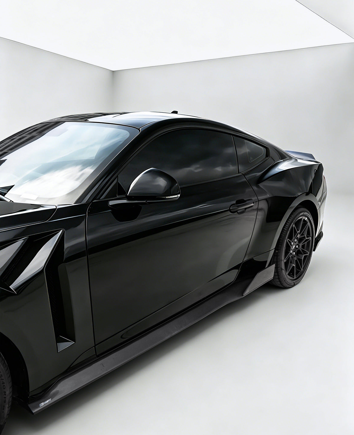 Ford Mustang S650 2.3 Ecoboost 5.0 GT Dark Horse 2024-ON with Aftermarket Parts - V1 Side Skirts Carbon Fiber / FRP from CMST Tuning