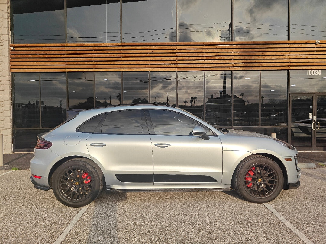 Porsche Macan 95B.1 Base/S/GTS/Sport Edition/Turbo 2015-2018 & Macan 95B.2 Base/S/GTS/Turbo 2019-2021 with Aftermarket Parts - Carbon Fiber & FRP Side Skirts from CMST Tuning