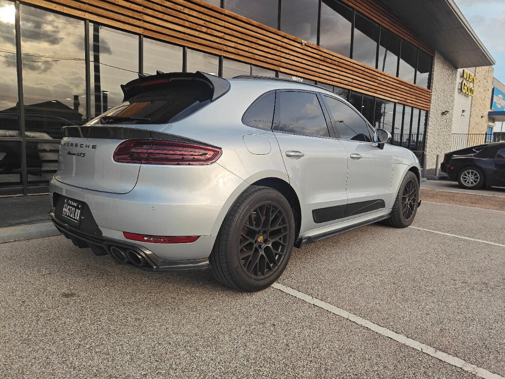 Porsche Macan 95B.1 Base/S/GTS/Sport Edition/Turbo 2015-2018 & Macan 95B.2 Base/S/GTS/Turbo 2019-2021 with Aftermarket Parts - Carbon Fiber & FRP Side Skirts from CMST Tuning