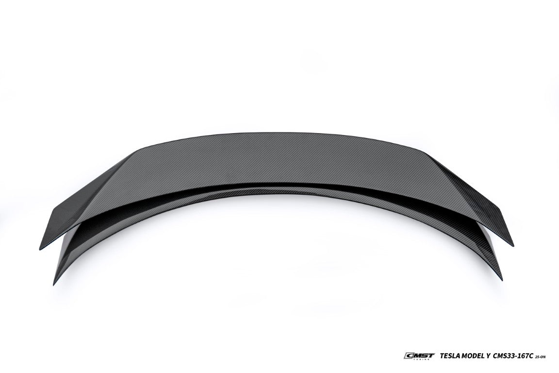 Tesla Model Y Juniper 2026-ON with Aftermarket Parts - V1 Rear Spoiler Carbon Fiber / FRP from CMST Tuning