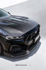 Ford Mustang S650 2.3 Ecoboost 5.0 GT Dark Horse 2024-ON with Aftermarket Parts - V2 Clearview Glass Transparent Hood Carbon Fiber / FRP from CMST Tuning