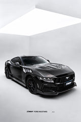Ford Mustang S650 2.3 Ecoboost 5.0 GT Dark Horse 2024-ON with Aftermarket Parts - V2 Clearview Glass Transparent Hood Carbon Fiber / FRP from CMST Tuning