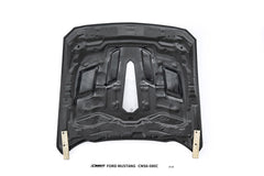 Ford Mustang S650 2.3 Ecoboost 5.0 GT Dark Horse 2024-ON with Aftermarket Parts - V2 Clearview Glass Transparent Hood Carbon Fiber / FRP from CMST Tuning