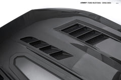 Ford Mustang S650 2.3 Ecoboost 5.0 GT Dark Horse 2024-ON with Aftermarket Parts - V2 Clearview Glass Transparent Hood Carbon Fiber / FRP from CMST Tuning