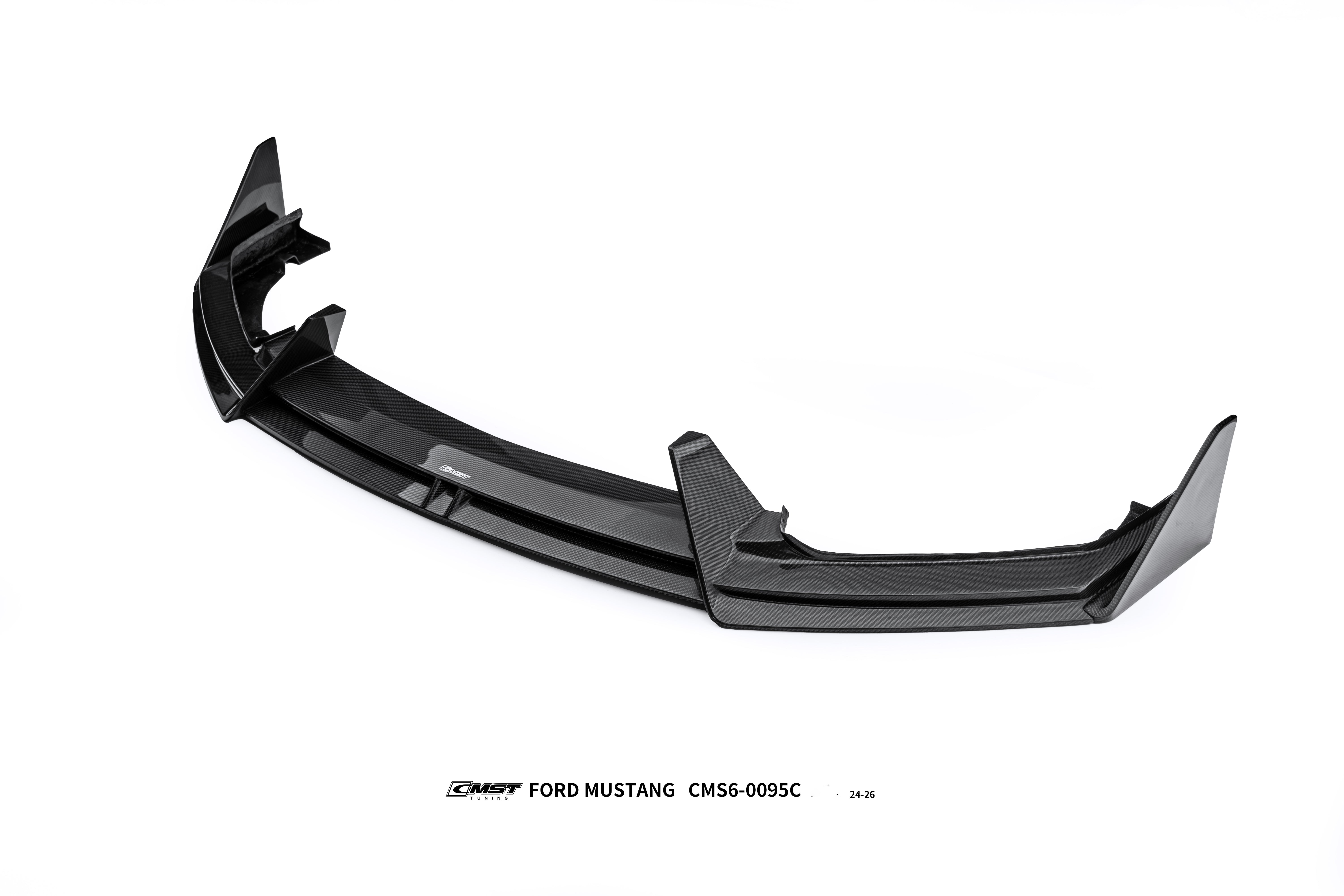 Ford Mustang S650 GT 2024-ON with Aftermarket Parts - V2 Front Lip Carbon Fiber / FRP from CMST Tuning