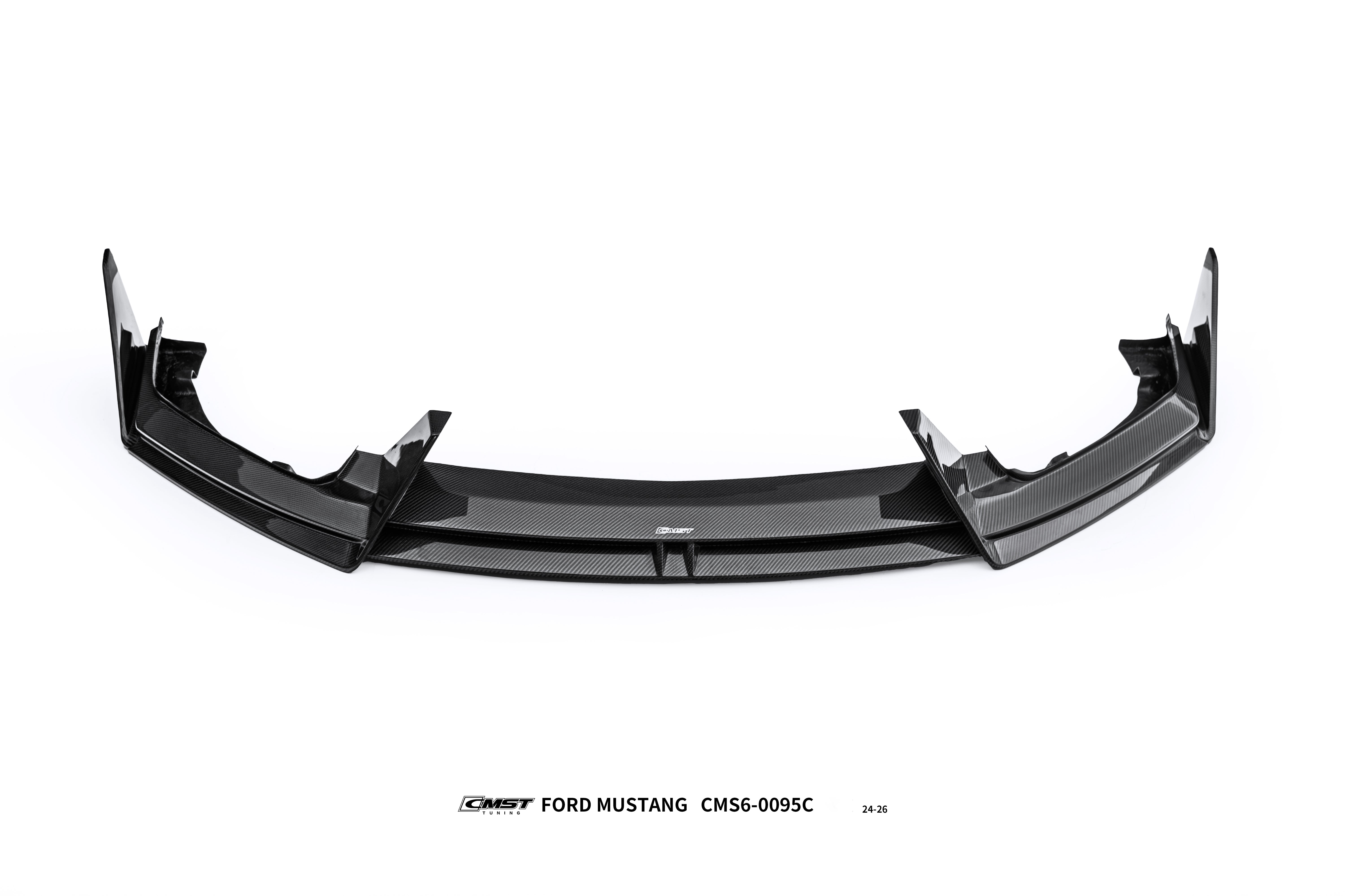 Ford Mustang S650 GT 2024-ON with Aftermarket Parts - V2 Front Lip Carbon Fiber / FRP from CMST Tuning