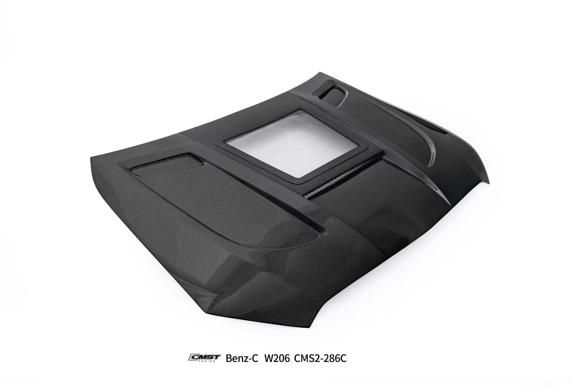 Mercedes Benz C-Class C63S C63 C43 AMG C300 W206 S206 2021-ON with Aftermarket Parts - V2 Hood Carbon Fiber / FRP from CMST Tuning
