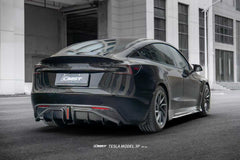Tesla Model 3 Highland / Performance with 2024-ON Aftermarket Parts - V2 Style Rear Diffuser & Canards Carbon Fiber from CMST Tuning
