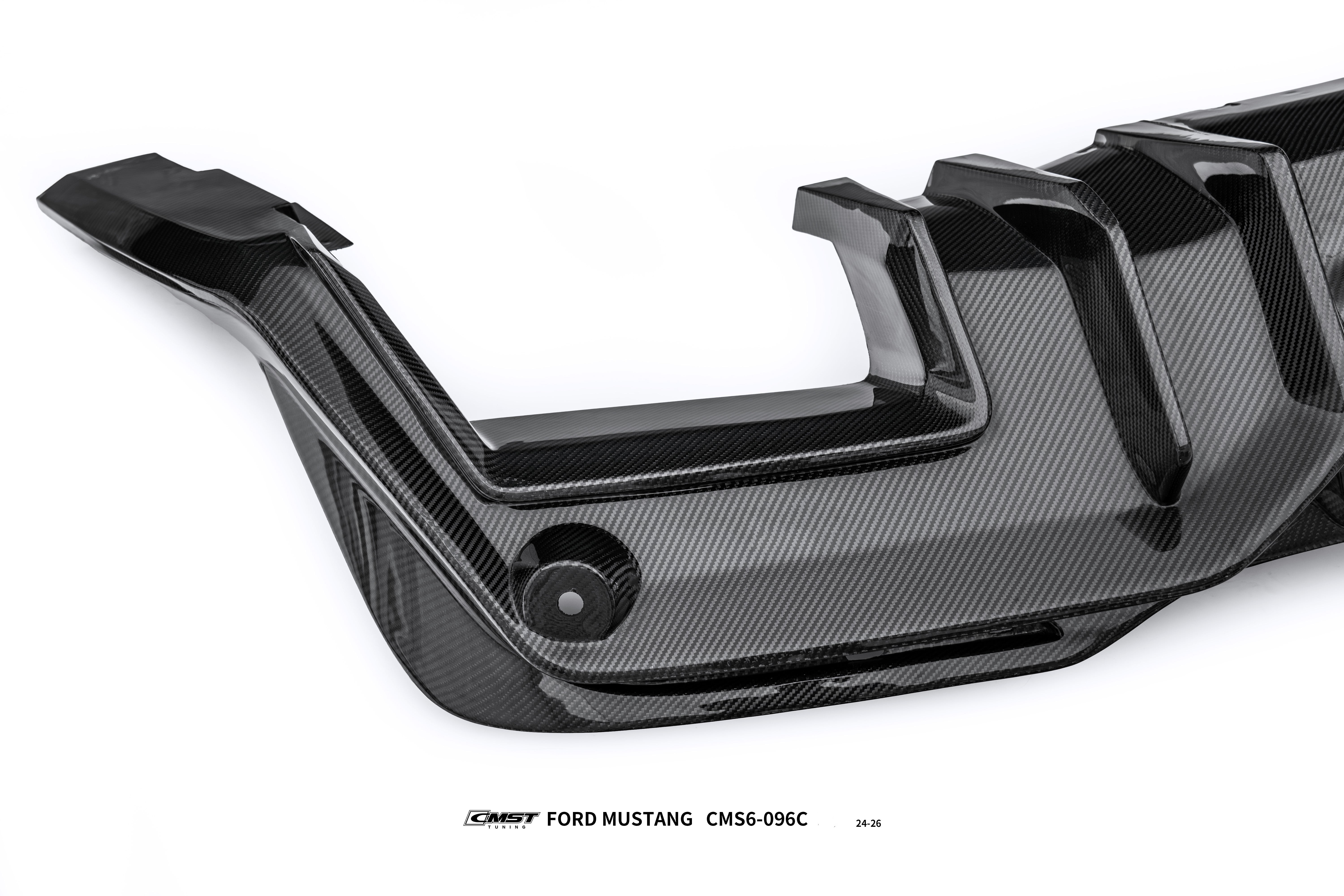 Ford Mustang S650 2.3 Ecoboost 5.0 GT Dark Horse 2024-ON with Aftermarket Parts - V2 Rear Diffuser Carbon Fiber / FRP from CMST Tuning