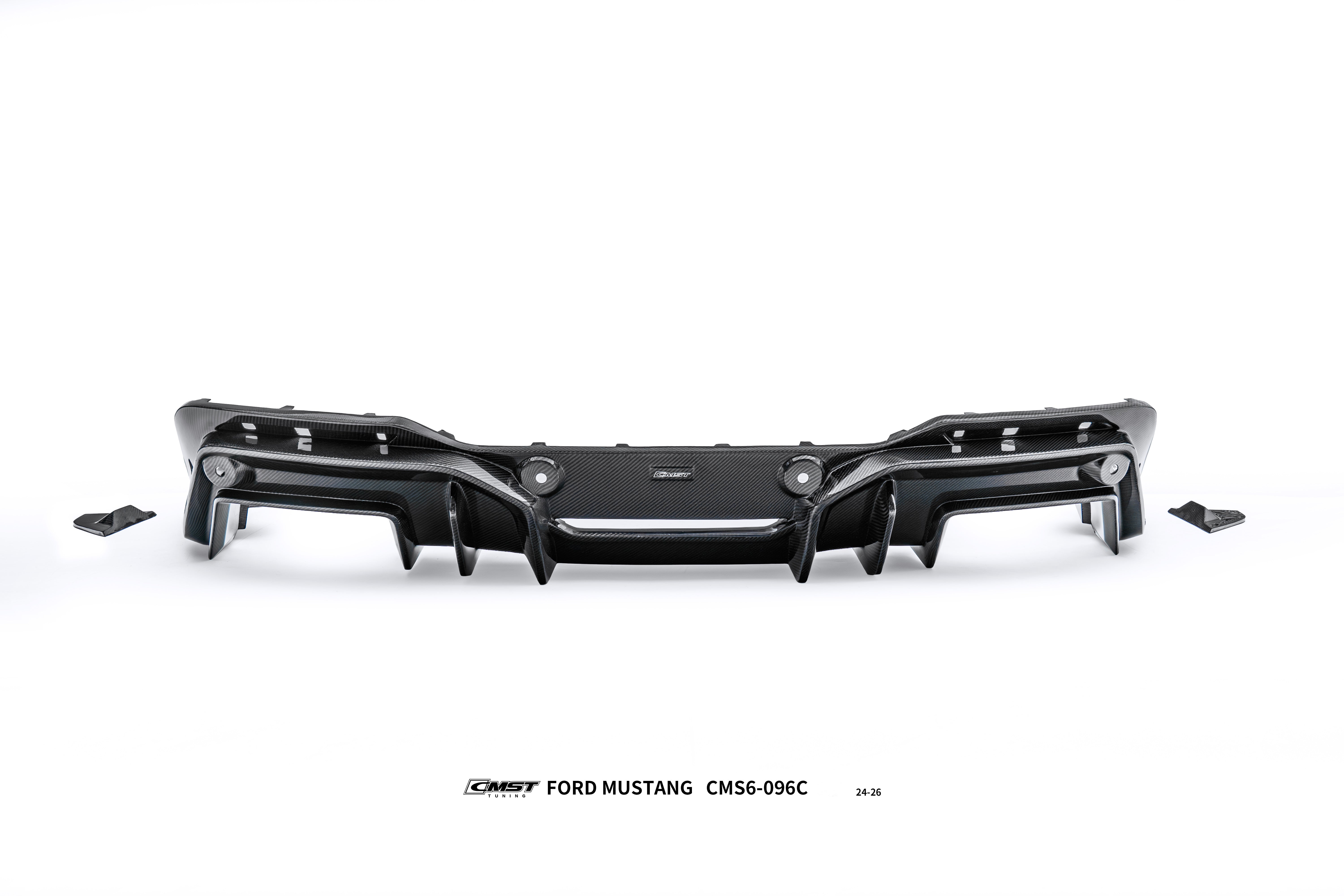 Ford Mustang S650 2.3 Ecoboost 5.0 GT Dark Horse 2024-ON with Aftermarket Parts - V2 Rear Diffuser Carbon Fiber / FRP from CMST Tuning